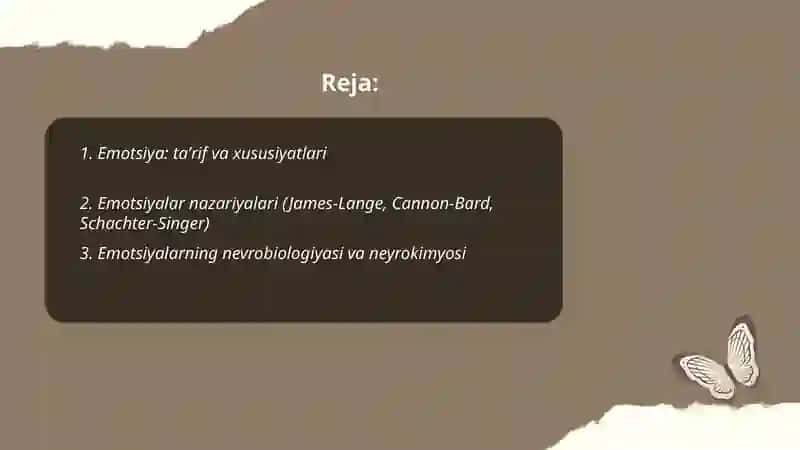 Emotsiya va uning buzilishi 2