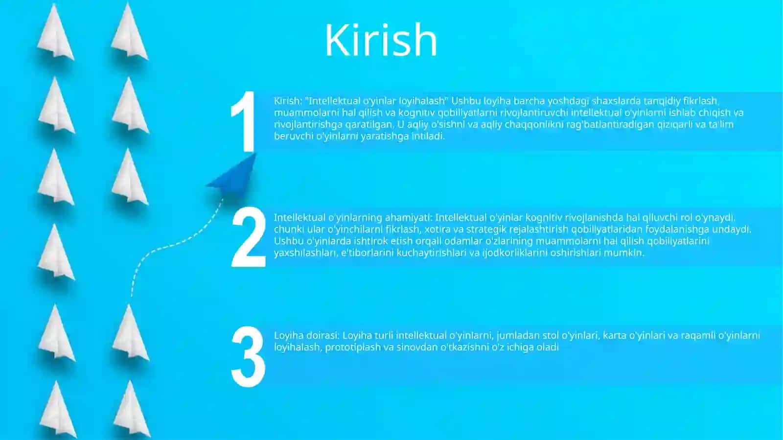 Intellektual OʻYinlar Loyihalash 2