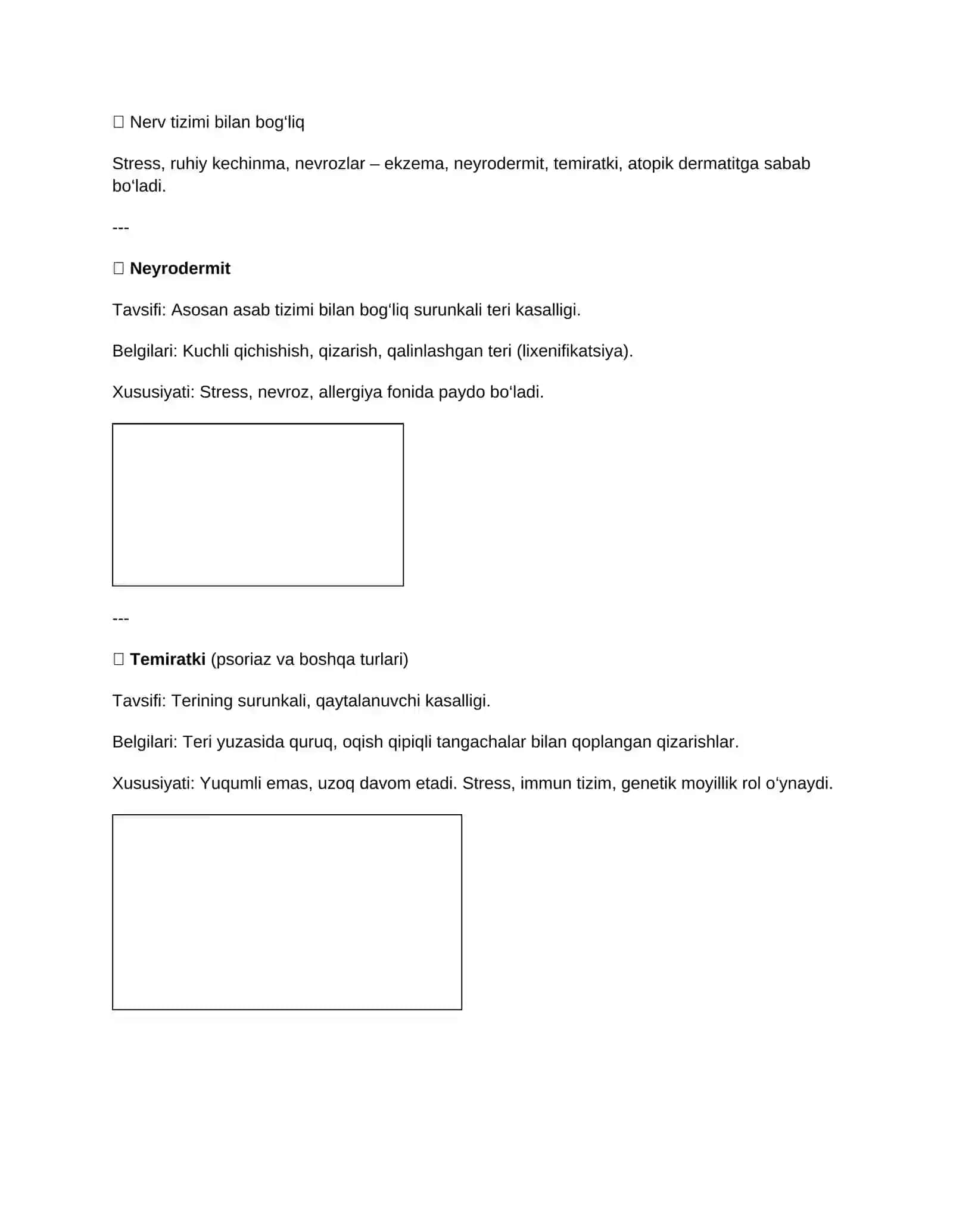 Teri kasalliklari 2