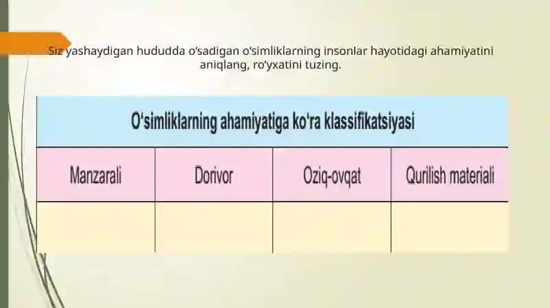 O'simliklarning sistematikasini o'rganish 2