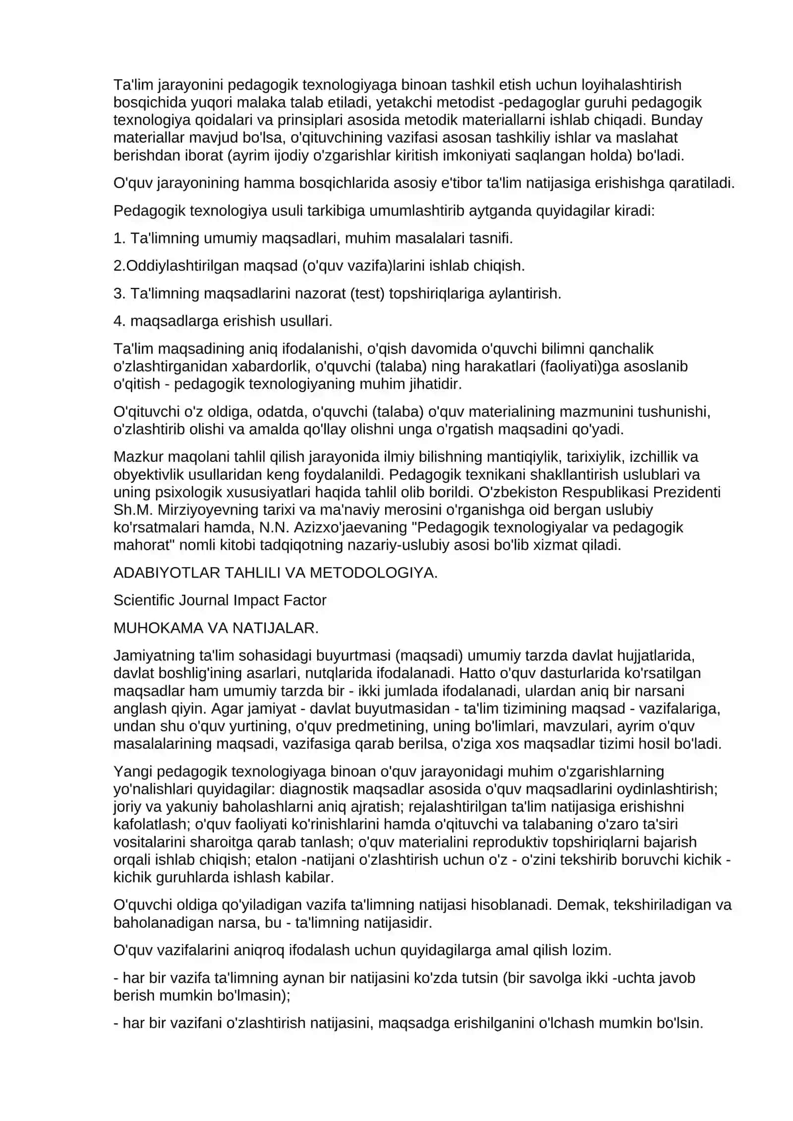 O'qituvchilar uchun pedagogik texnikalar 2
