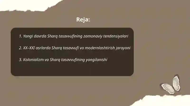 Yangi davr Sharq tasavvufi 2