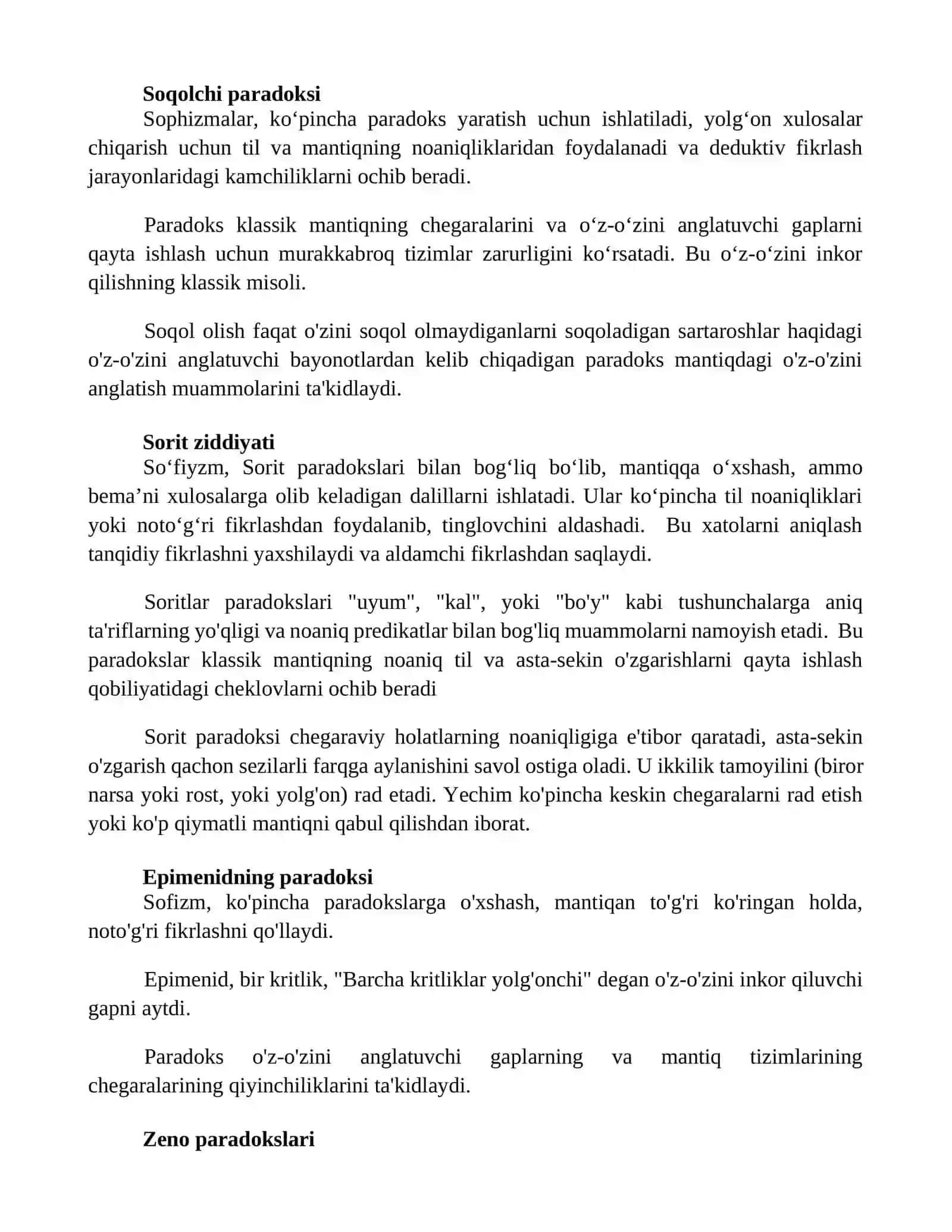 Paradokslar va sofizmlar 2