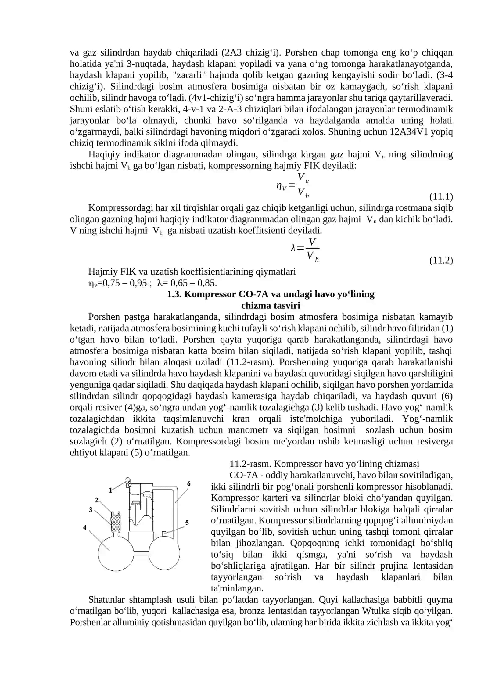 Laboratoriya ishi CO - 7A KOMPRЕSSOR QURILMASI VA UNI SINOVDAN O‘TKAZISH 2