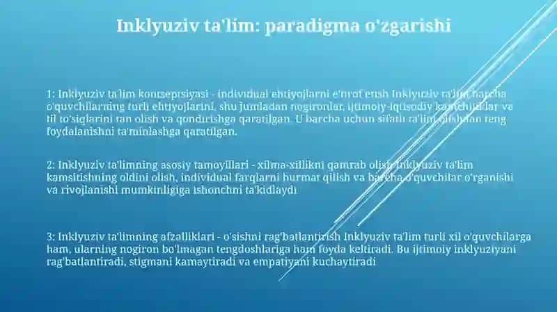 Inklyuziv Talim Konsepsiyasi 2