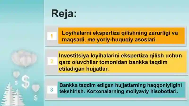Investitsiya loyihalarini ekspertiza qilishdagi axborotlar manbasi 2