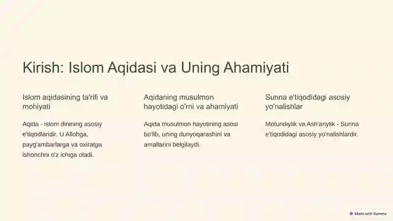 Moturidiylik va Ash'ariylik: Islom Aqidasida Ikki Yo'nalish 2