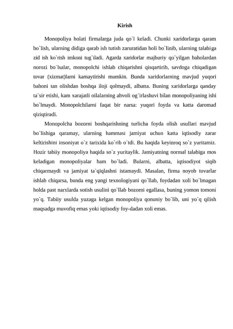 MUKAMMAL BOZORDA RAQOBAT VA MONOPOLIYA 2