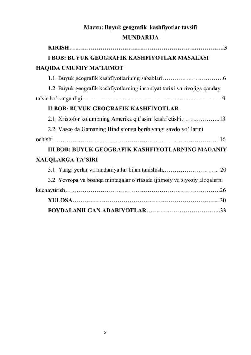 Buyuk geografik  kashfiyotlar tavsifi 2