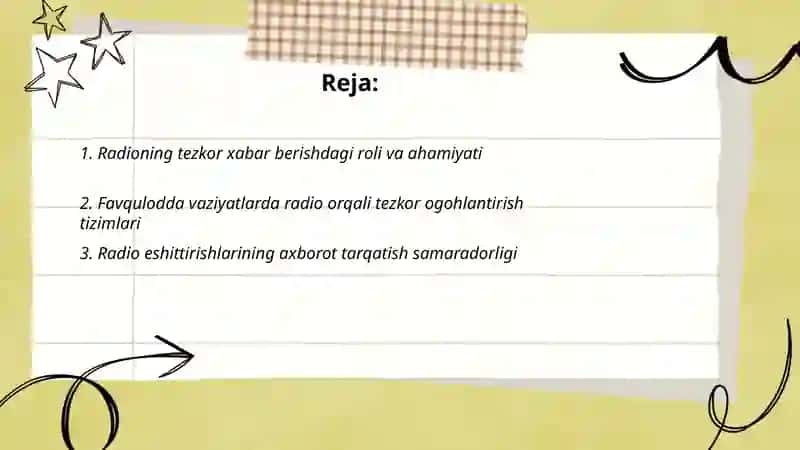 Radio tezkor xabar berish va axborot tarqatish vositasi 2