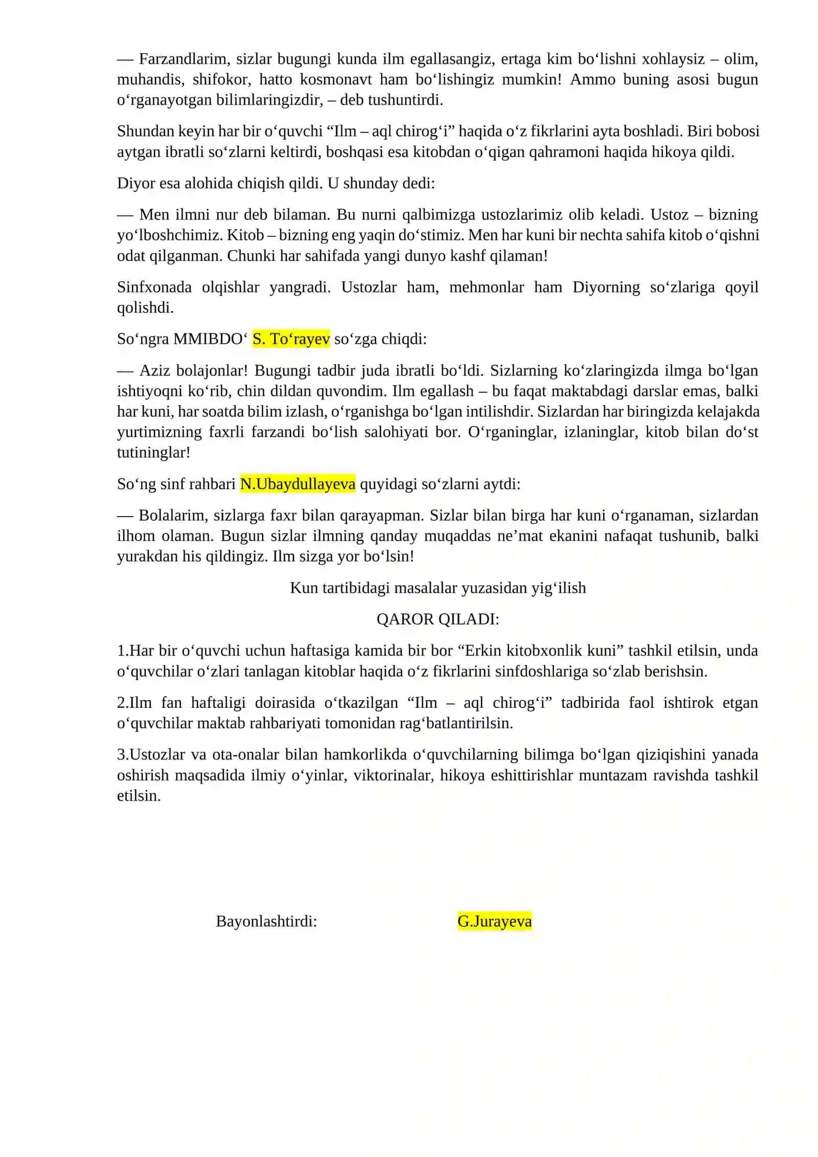 Ilm-aql chirog‘i tadbiri 2