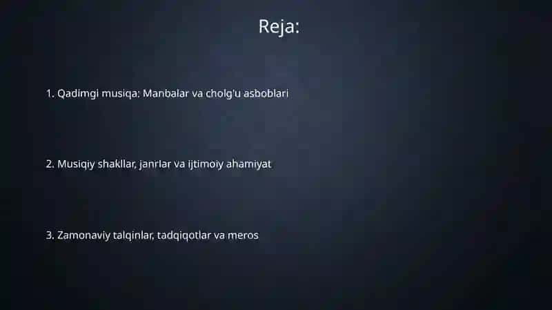 Qadimgi davr musiqa sa’nati 2