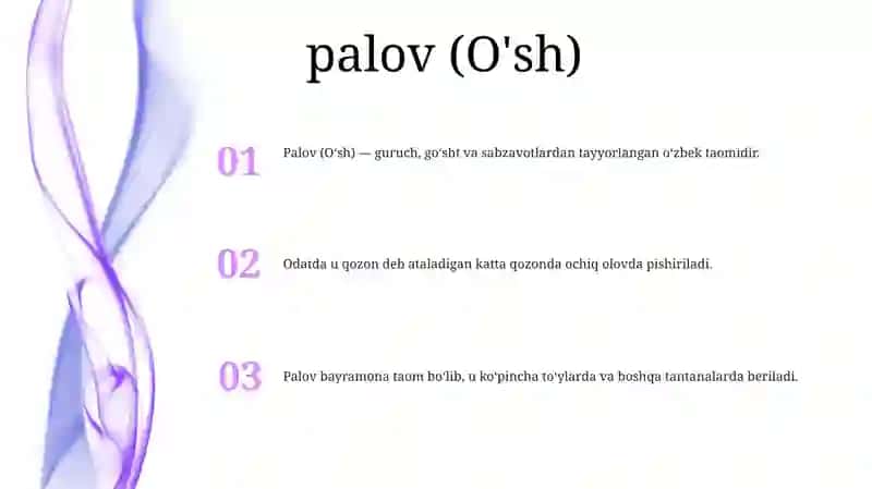 Palov (O'sh) 2