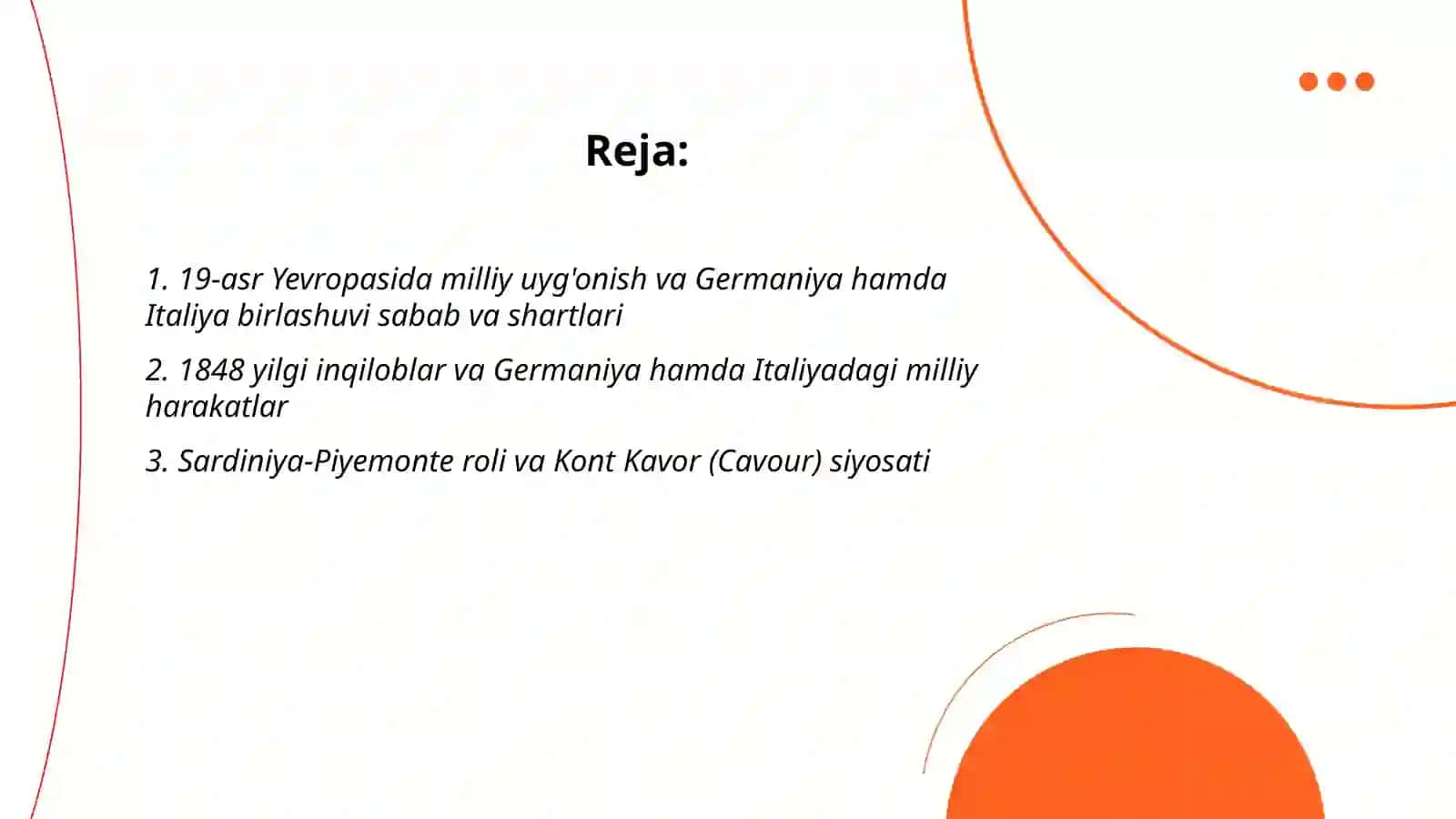 Germaniya va Italiya mamlakat birlashuvi uchun kurash 2