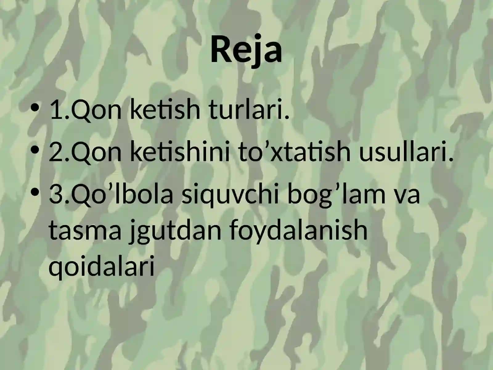 Qonketishturlari.Qonketishinito’xtatishusullari 2