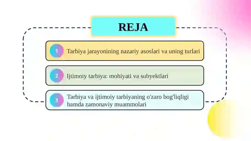 Tarbiya va Ijtimoiy tarbiya 2