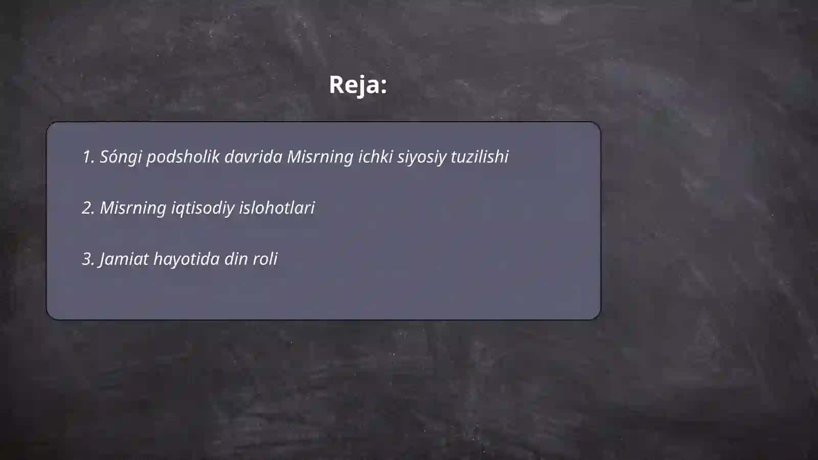 Sóngi podsholik davrida Misr davlatining ichki va tashqi siyosati 2