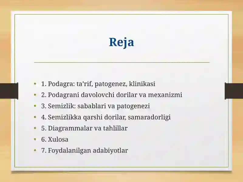 Podagrava Semizlikni Bartaraf Etuvchi Dori Vositalari 2