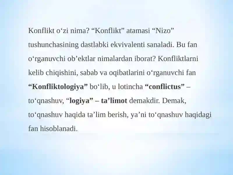 Pedagogik kofliktologiya 2