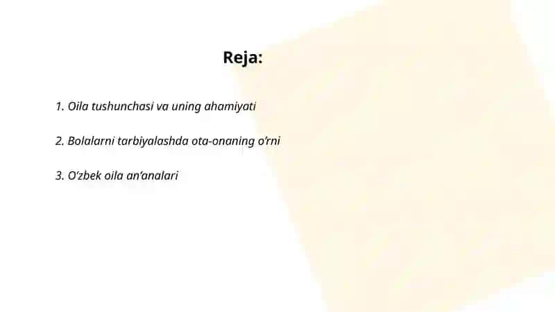 Oila tarbiyasi asoslari 2