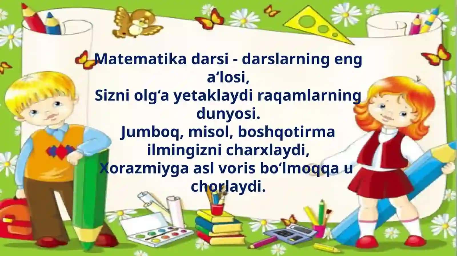 1-SINF Matematika darsi 2