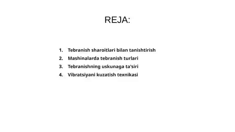 Tebranish sharoitlari 2