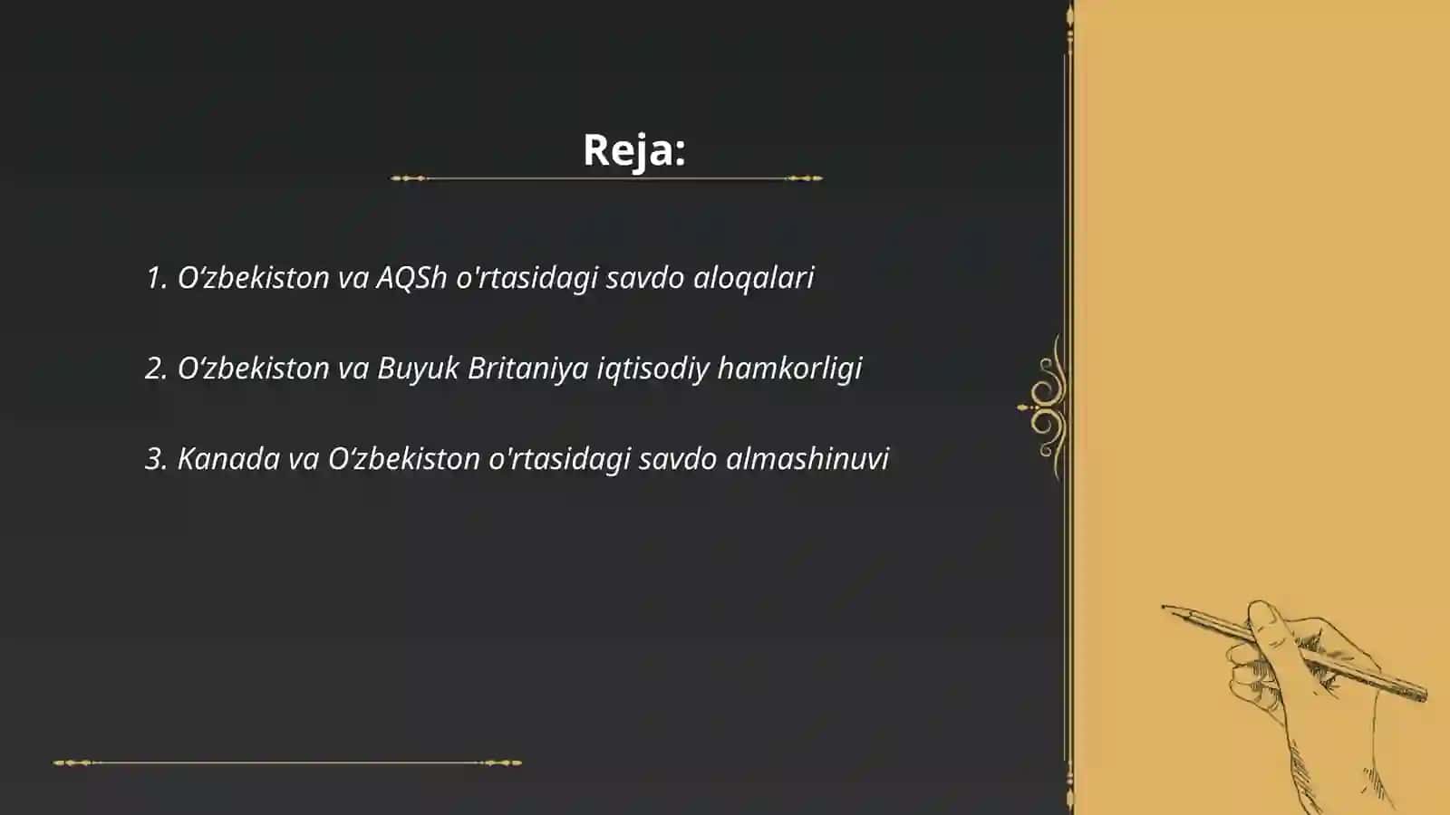 Oʻzbekiston bilan ingliz tilida soʻzlashuvchi mamlakatlarning iqtisodiy aloqalari 2