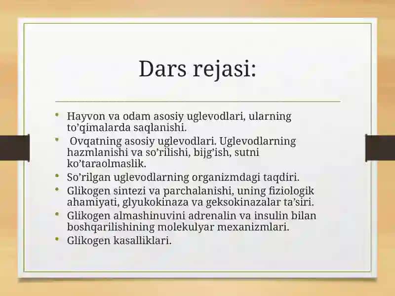 Karbonsuvlar almashinuvi 2