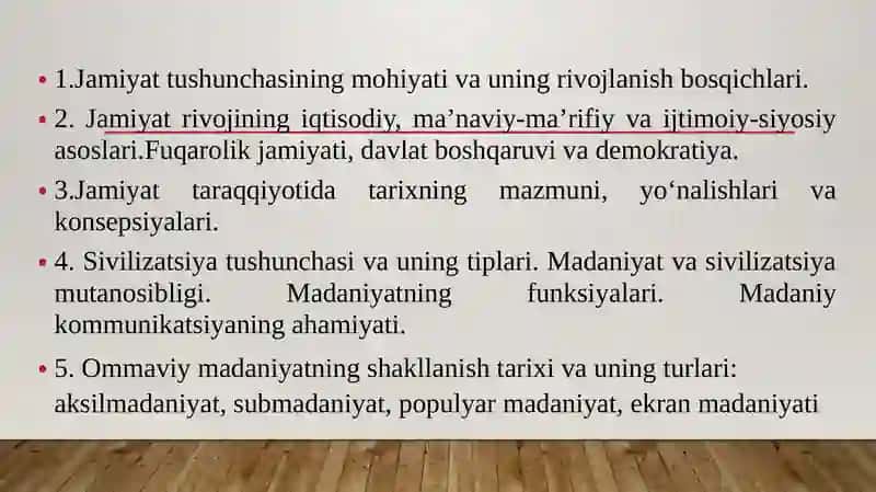 Jamiyat falsafasi 2