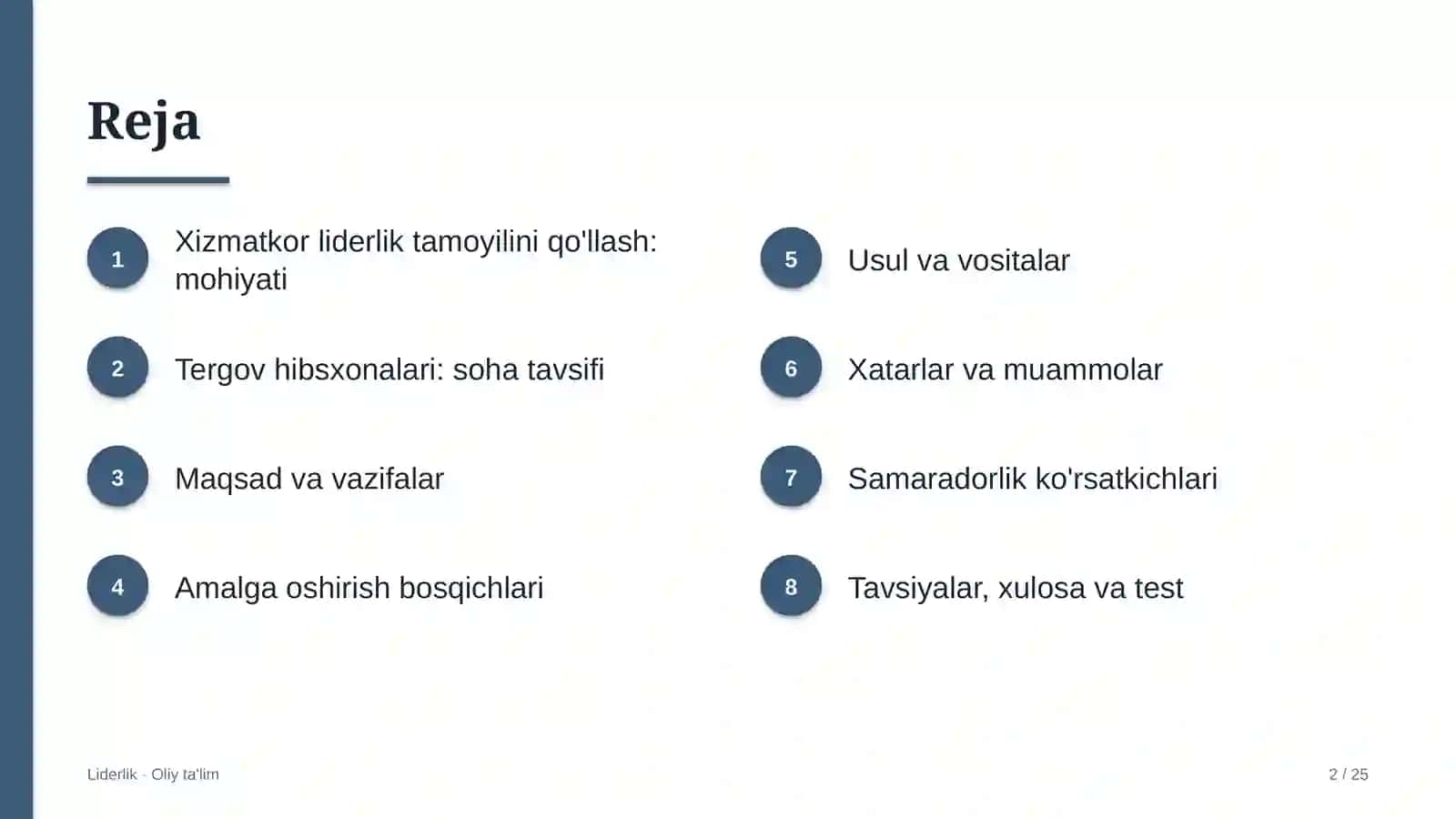 tergov hibsxonalarida xizmatkor liderlik tamoyilini qo'llash 2452 2