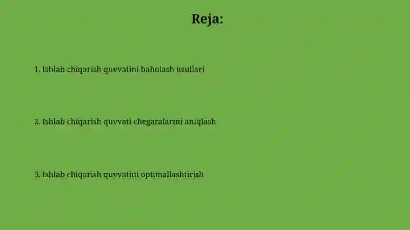 Qazi ishlab chiqarishni baholash 2