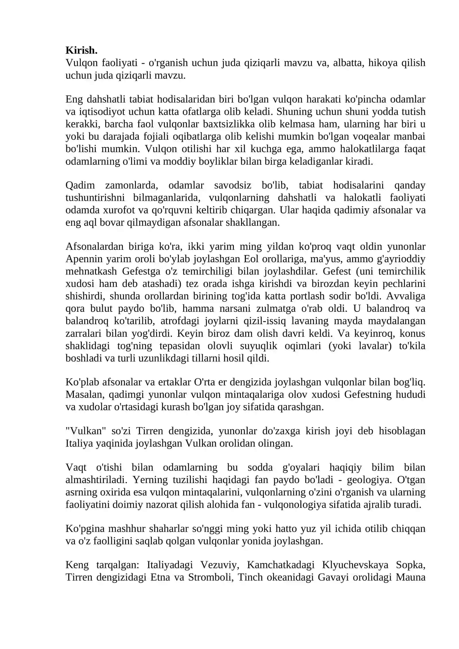 Vulqon va uning maxsulotlari 2
