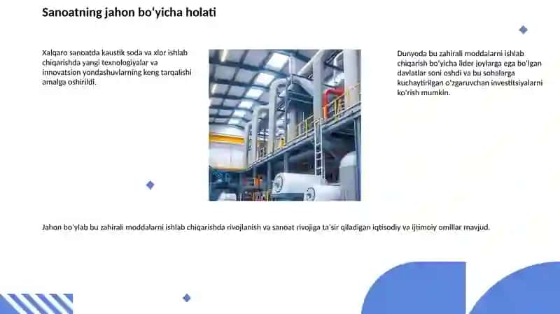 Sanoatda kaustik soda va xlor ishlab chiqarishning zamonaviy usullari 2