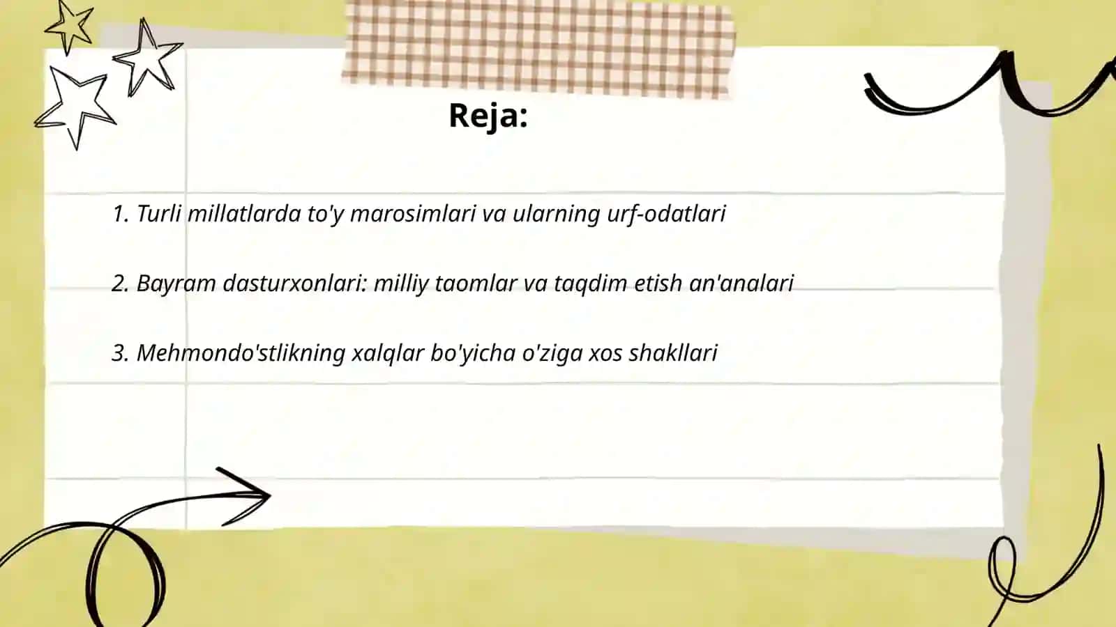 Turli millatlarning urf-odatlari va an'analari 2