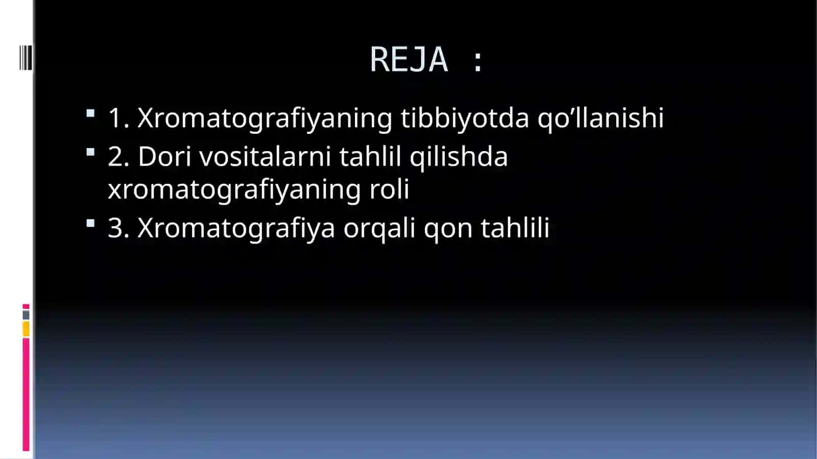 XROMATOGRAFIYANING TIBBIY IZLANISHLARDAGI IMKONIYATLARI 2