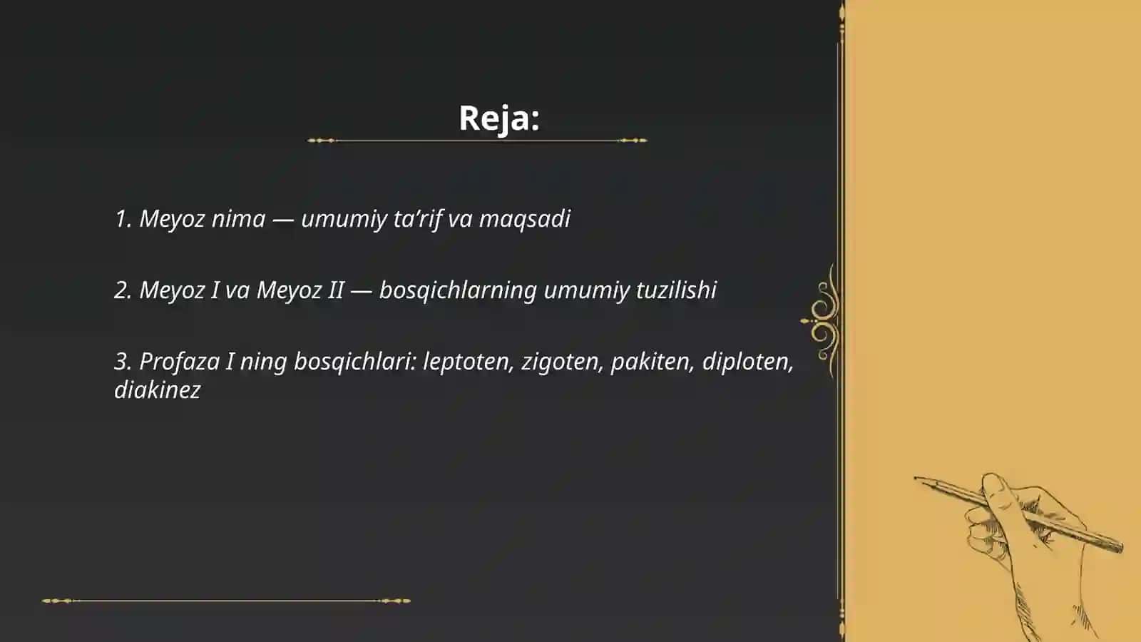 Meyoz bo‘linish haqida tushuncha 2