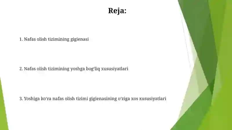 Nafas tizimining yosh xususiyati va gigiyenasi 2