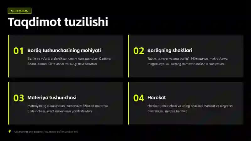 Borliq falsafasi (Ontologiya) 2