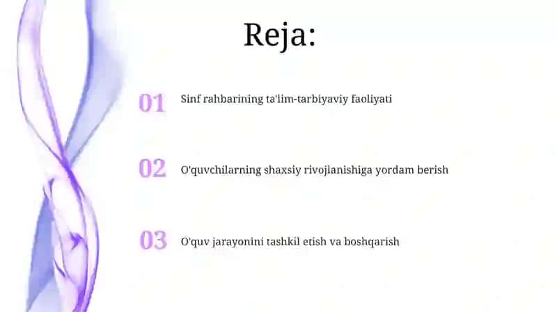 Sinf rahbarining tarbiyaviy ishi 2
