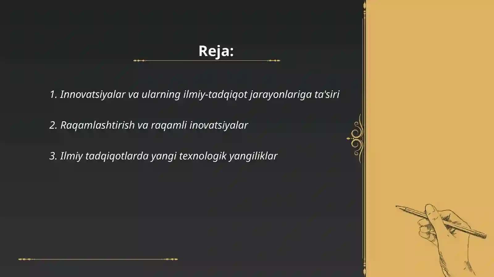Novatsiya va innovatsiyalar hozirgi zamon ilmiy tadqiqotlarining tarkibiy qismi sifatida 2