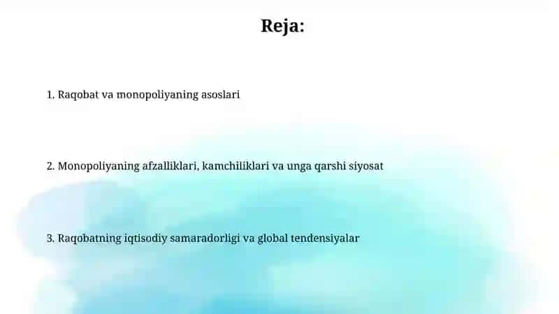 Raqobat va monopoliya 2