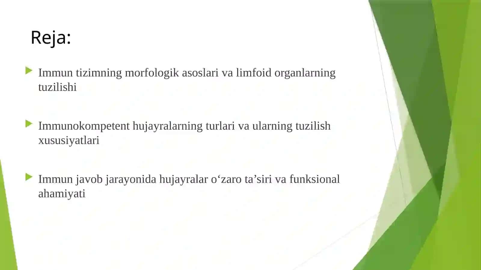 Immunjarayonlarning morfologik asoslari 2