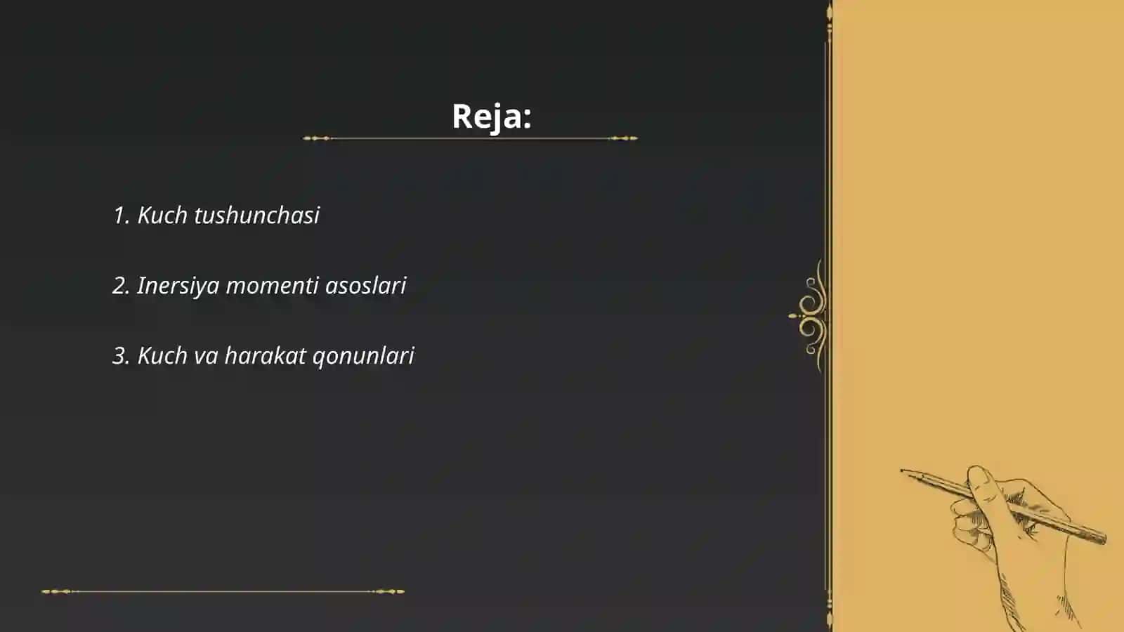Kuch.Kuch va inersiya momenti 2