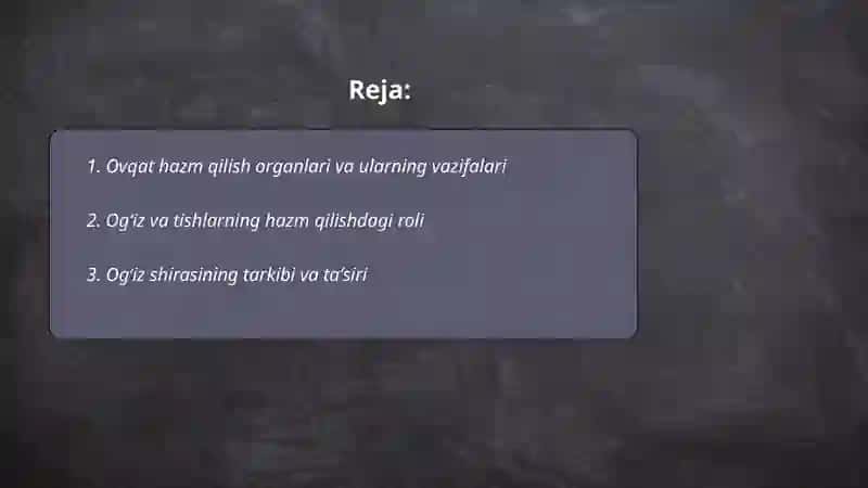 Ovqat hazm qilish 2