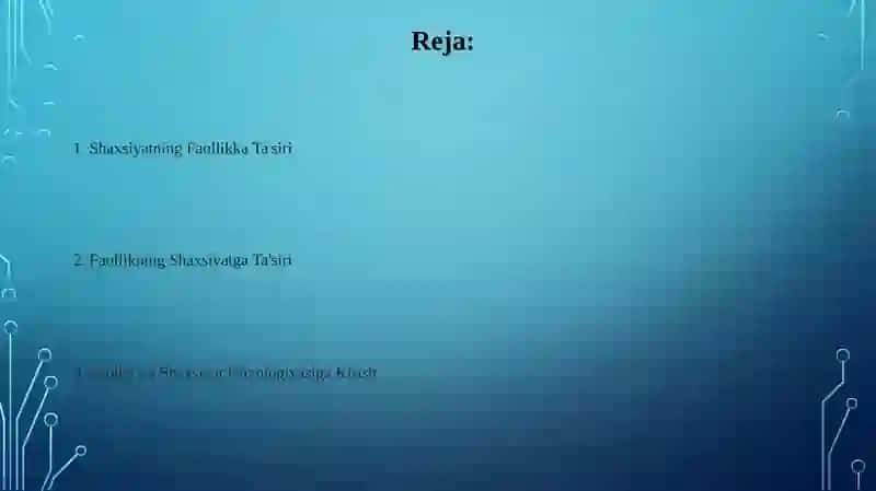 Faollik va Shaxsiyat Psixologiyasi 2