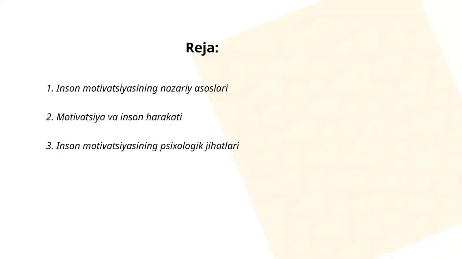 Inson motivasiyasi 2