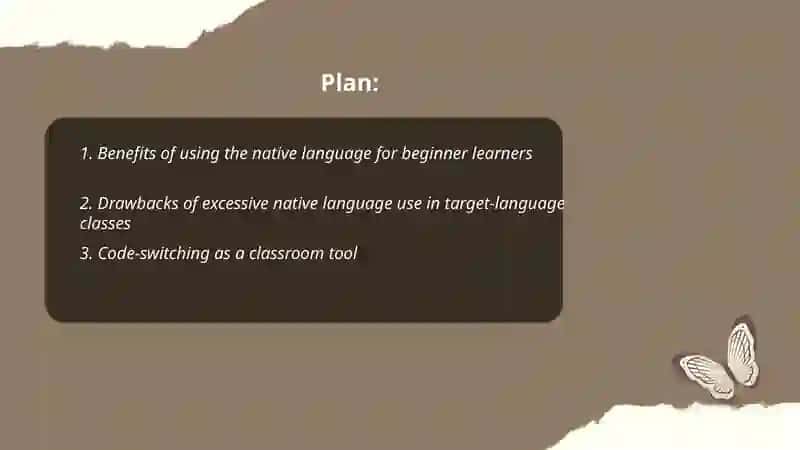 The use of native language in the classroom 2
