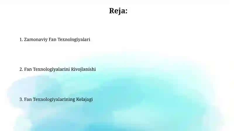 Zamonaviy Fan Texnologiyalari 2