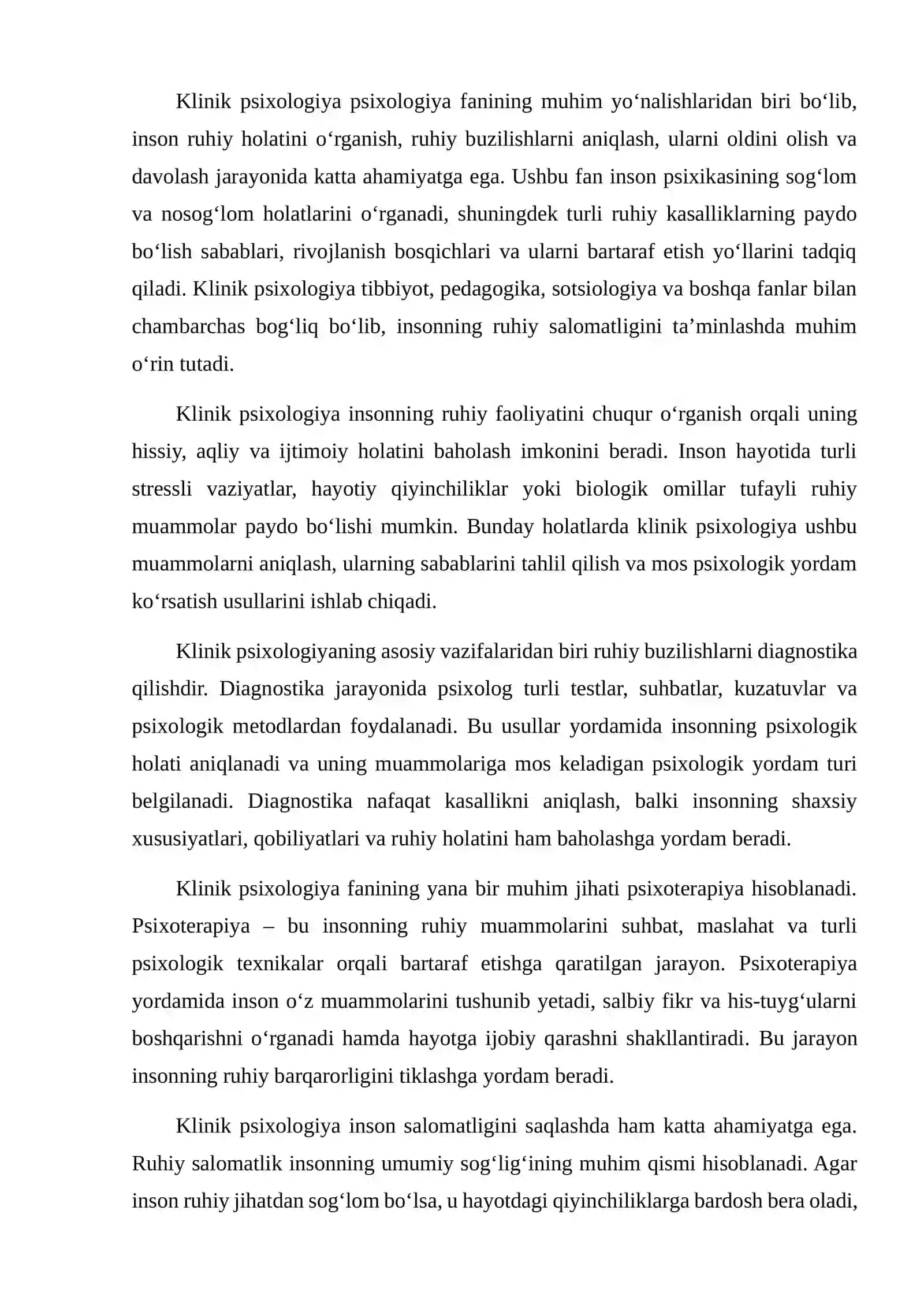 Klinik psixologiyadan maqolalar to'plami 2