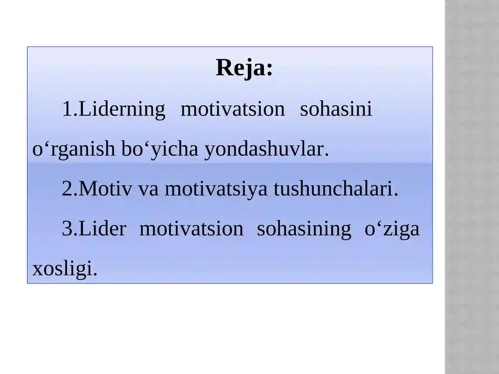 Liderning motivatsiyon ferasi 2